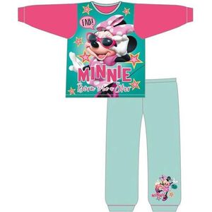 Minnie Mouse pyjama - maat 92 - Disney Minnie Mouse Born to be a Star pyama - roze met groen