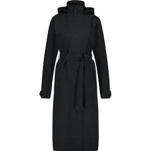 AGU Trench Coat Long Regenjas Urban Outdoor Dames - Zwart - XS