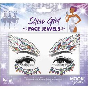 Moon Creations - Moon Glitter Show Girl Gezicht Diamanten Sticker - Multicolours