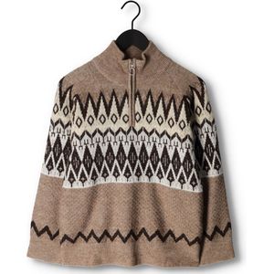 Object Sala L/s Knit Pullover Truien & vesten Dames - Sweater - Hoodie - Vest- Beige - Maat XL