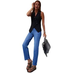 Trendyol Blue*001 Hoge Taille Rechte Jeans Twoss23Je00089