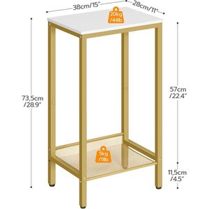 bijtafel bank 28D x 38W x 73.5H centimetres