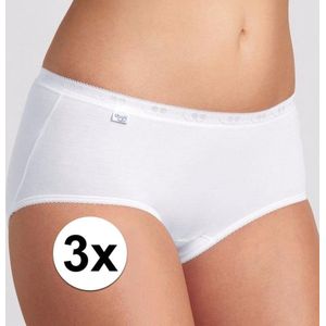 3x Sloggi basic midi dames witte slip 46 - onderbroek