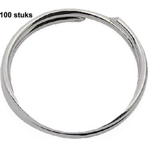 CHPN - Sleutelring - Ring - 100 stuks - Staal - Vernikkelde sleutelringen - 24mm - Sleutelhanger Ringen - 100 stuks - Universeel