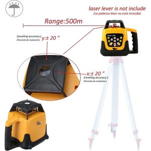 Laserlijn - Lijn Laser - Kruislijn Laser - Roterende Laser - 500M - 360° - Met Koffer - 635nm - Met Accu - met Accessoires - Groen - Professioneel