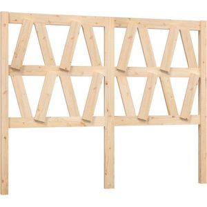vidaXL - Hoofdbord - 141x4x100 - cm - massief - grenenhout