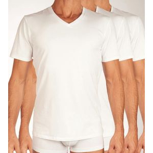 Dim T-shirt V-hals - 3 Pack 0HY White - maat XL (XL) - Heren Volwassenen - Katoen/elastaan- 0A6E-0HY-XL