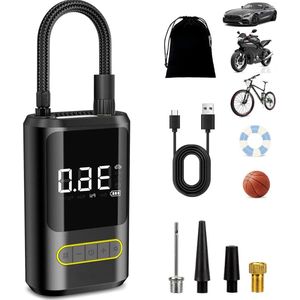 Fietspomp Elektrische Bandenpomp Compressor Draadloos en Draagbaar met Automatische Stop - Fiets Auto Motorfiets 150PSI