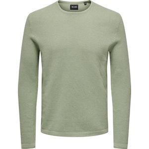 Only & Sons Trui Onspanter 12 Struc - Ronde hals- Crew Knit Noos 22016980 Seagrass Mannen Maat - S