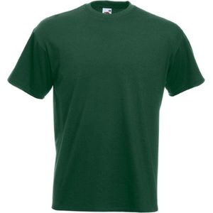 Grote maten basic donker groene t-shirt voor heren - voordelige katoenen shirts 3XL (46/58)