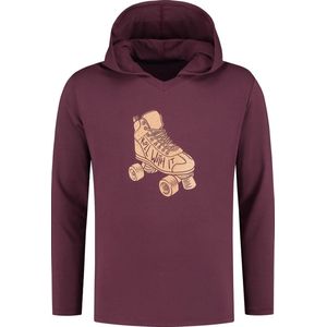 Collect The Label - Roller Skate Zomer Hoodie - Bordeaux Rood - Unisex - XS