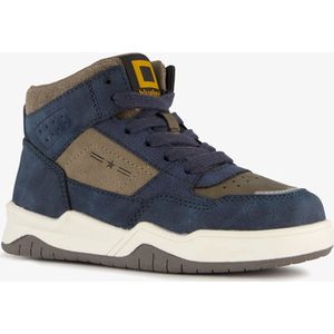 Blue Box hoge jongens sneakers donkerblauw taupe - Maat 30 - Uitneembare zool