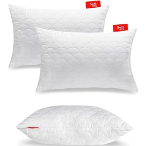 Gewatteerd premium kussen set van 2 - 50x75 cm - anti-allergisch en hypoallergeen