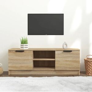 vidaXL TV-meubel Sonoma eiken - 102 x 35 x 36.5 cm - praktisch design - Kast