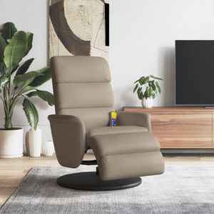 Massagestoel verstelbaar met voetensteun kunstleer cappuccino