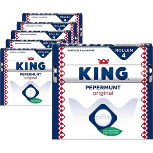 6 x 4-pack King Pepermunt Original á 44 gram per rol - Voordeelverpakking Snoepgoed