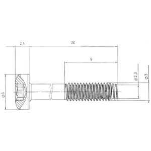 Wurth - Borgschroef staal zink-nikkel panhead TX - Borgsysteemschroef Voor steekverbinder x 20 st Lengte 20 mm