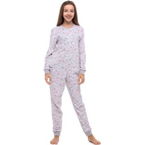 Jumpsuit - Meisjes - Lange Mouwen - Melange/Wijn - Katoen
