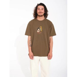 Volcom Featured Artist Arthur Longo 1 Loose Short Sleeve T-shirt - Dark Earth
