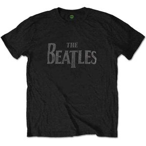 The Beatles - Drop T Logo Heren T-shirt - S - Zwart