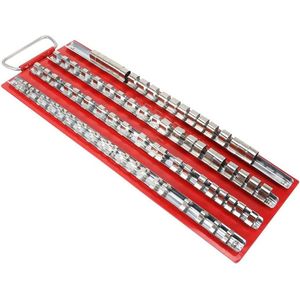 Duurzame Heavy Duty Socket Tray Rack Organizer voor 1/2 1/4 3/8 Inch Garage Workshop Tools (80st) .