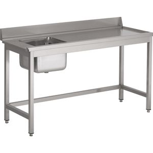 Combisteel 700 Spoeltafel 1 Links 1200 7812.0600 - Horeca & Professioneel