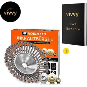 Onkruidborstel Bosmaaier - Staalborstel Bosmaaier Multifunctioneel - Bosmaaier Accessoires Professioneel - 100% Tevredenheidsgarantie - 38 Strengen - 25.4 MM