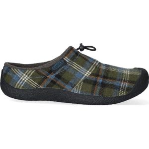 Keen Howser III Slide Heren Slip-On Green Plaid/Black | Groen | Gerecyclede PET flessen | Maat 44 | K1026656