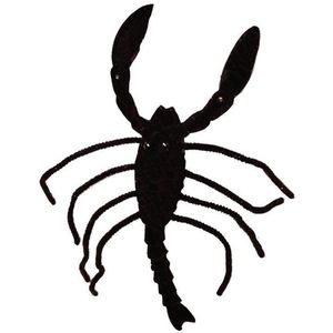 Halloween - Zwarte horror decoratie kreeft 25 cm - Halloween tafeldecoratie kreeften - Enge dieren en insecten