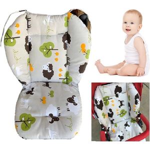 Allernieuwste.nl® Buggy Inleg Kussen Schapen Grijs - Tweezijdig bruikbaar - Kinderwagen - Kinderstoel hoes - Wasbaar