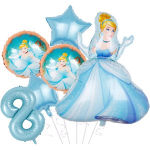 Assepoester ballon set - 92x67cm - Folie Ballon - Prinses - Themafeest - 8 jaar - Verjaardag - Ballonnen - Versiering - Helium ballon - de kleine zeemeermin