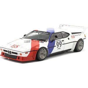 De 1:18 Diecast Modelauto van de BMW M1 Procar Team BMW Motorsport #99 van de Procar Series van 1979. De rijder was Toine Hezemans. De fabrikant van het schaalmodel is Werk83. Dit model is alleen online beschikbaar.