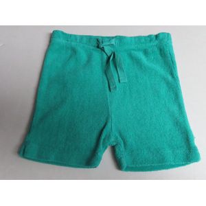 Korte broek - Shortje - Badstof - groen- Effen - 3 maand 62