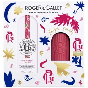 Roger & Gallet Rode Gember Weldadig Geurwater Geschenkset 100 ml + Gratis Geurkaars 75 g