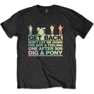 The Beatles - Get Back Gradient Heren T-shirt - XL - Zwart