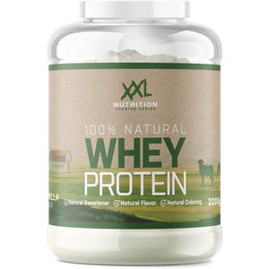 XXL Nutrition - Natural Whey Protein - Eiwitpoeder, Proteïne poeder, Eiwitshake, Proteïne Shake, Melkeiwit - Chocolade - 2000 gram