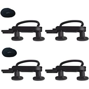 Selbro ® Universele Dakkoffer U-Bouten Set - 4 Stuks met 8 Borgmoeren en 2 Bandages - Zwart