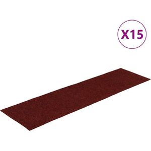 vidaXL - Trapmatten - zelfklevend - 30 - st - 76x20 - cm - rechthoekig - rood