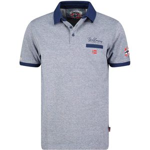 Geographical Norway Denim Polo Shirt Blauw Kola - M