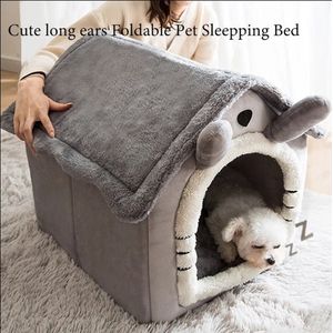 Kat/Hond Bed Opvouwbaar Huisdier Slaapbed Afneembaar En Wasbaar Kattenhuis Kennel Voor Hondenhok Indoor Kattennest