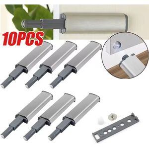 TLVX 10 stuks Sterke Kleine Druksnapper Magnetisch / Push To Open sluiting / Magneetsluiting / Zinaps Kastdeur magneet / Deurbuffer / Greeploos kastdeuren en lades openen en sluiten / Deuropener / Keukenkast / Keukenlade / Greeploze Deursluiting