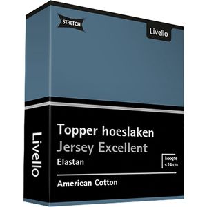 Livello Hoeslaken Topper Jersey Excellent Blue 250 gr 180x200 t/m 200x220