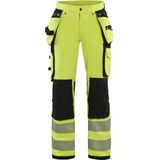 Blaklader Dames High Vis 4-weg stretch werkbroek 7197-1642 - High Vis Geel/Zwart - D23