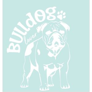 Raam - auto - laptop - deur sticker - bulldog lover - hond