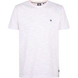 Petrol Industries - Heren Gestreept T-shirt Cactus - Wit - Maat XL