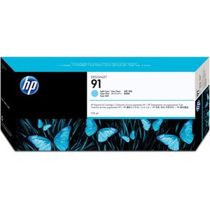 HP - C9470A - 91 - Inktcartridge licht cyaan