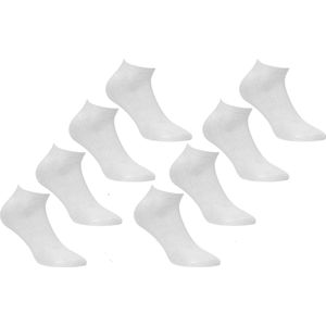 Witte Sneaker Sokken | 8 Paar | Maat 36-40 | Enkel Sokken | Voor Heren en Dames