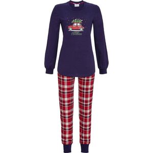 Blauwe dames pyjama Merry Chirstmas - Blauw - Maat - 40