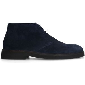 Manfield - Heren - Navy suède veterboots - Maat 43