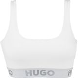 Hugo Boss dames HUGO sporty logo bralette wit - S